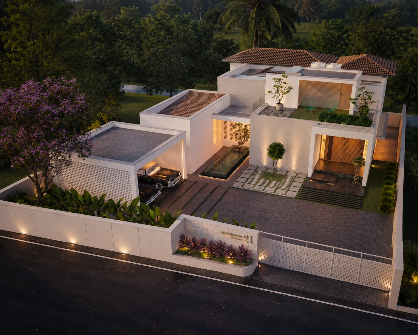 Aerial view of Keraladityapuram Residence